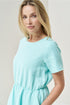 Image 3 of Bridesmaid linen dress with short sleeves and shrunk waist Myra from Baltic Linen